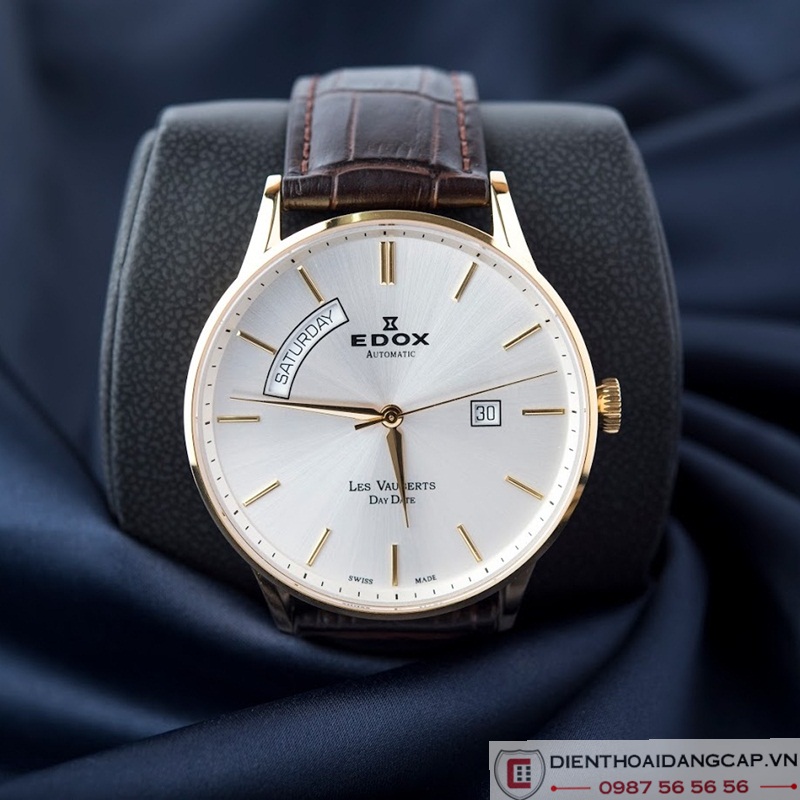 美品 EDOX Les Vauberts Day Date Automatic-