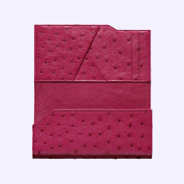 Bao da đà điểu kiểu ví màu hồng dành cho Vertu Aster 3