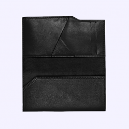 Bao da bê kiểu ví mềm màu đen dành cho Vertu Aster 3